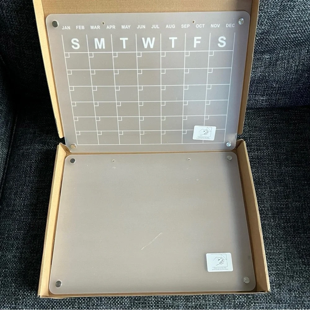 NIB Dry Erase Wall Calendar with Markers and Erasing Cloth